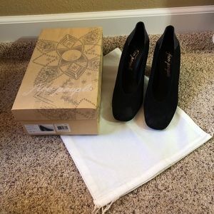 velvet free people chunky holiday heel